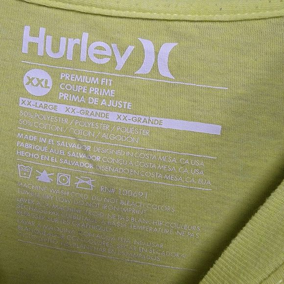 Hurley SS Neon Yellow Go Surf Aggies Texas A&M - Size XXL - Picture 4 of 4